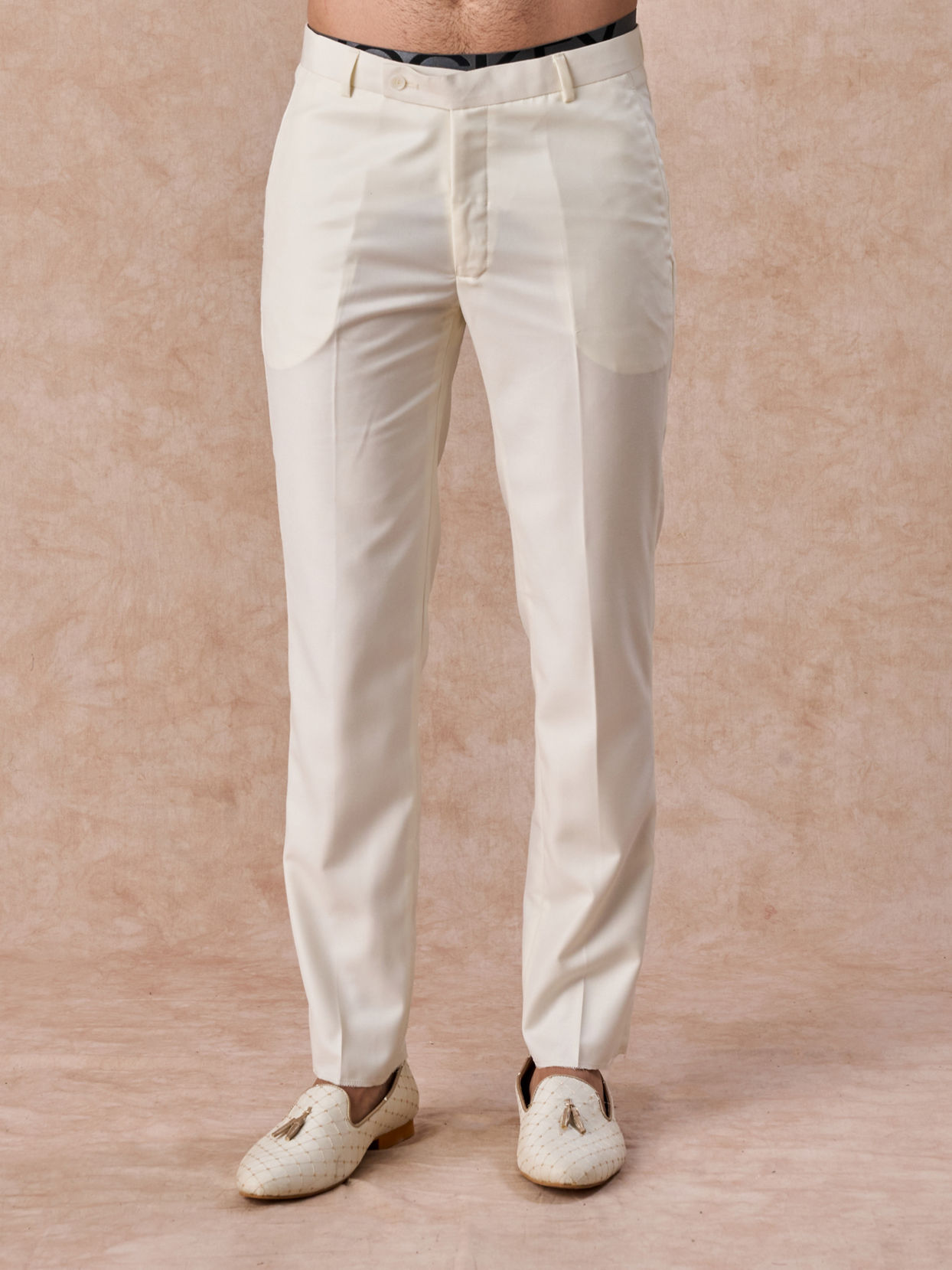 Manyavar Men Cream Georgette Jodhpuri Suit