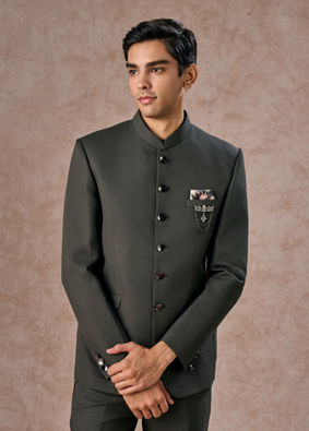 Manyavar Men Emerald Charm Jodhpuri Suit