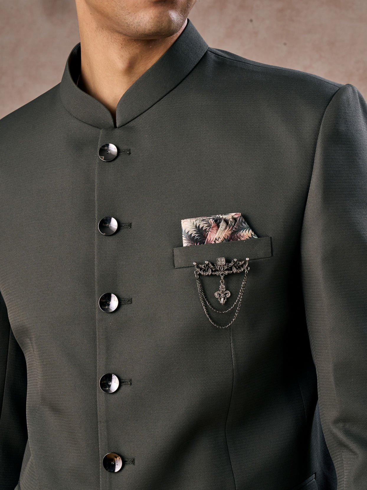 Manyavar Men Emerald Charm Jodhpuri Suit