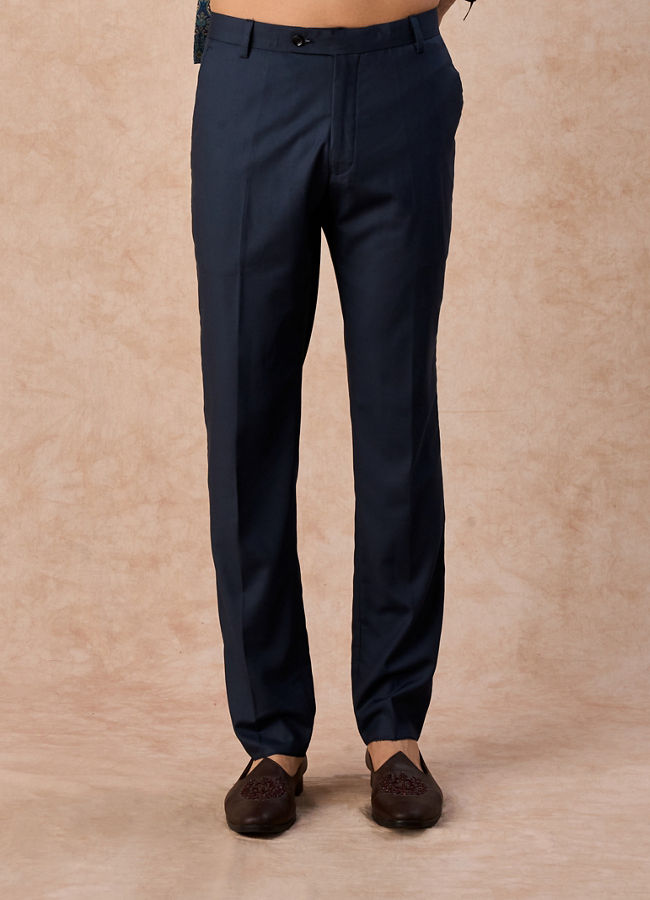 Manyavar Men Teal Blue Sheen Jodhpuri Suit