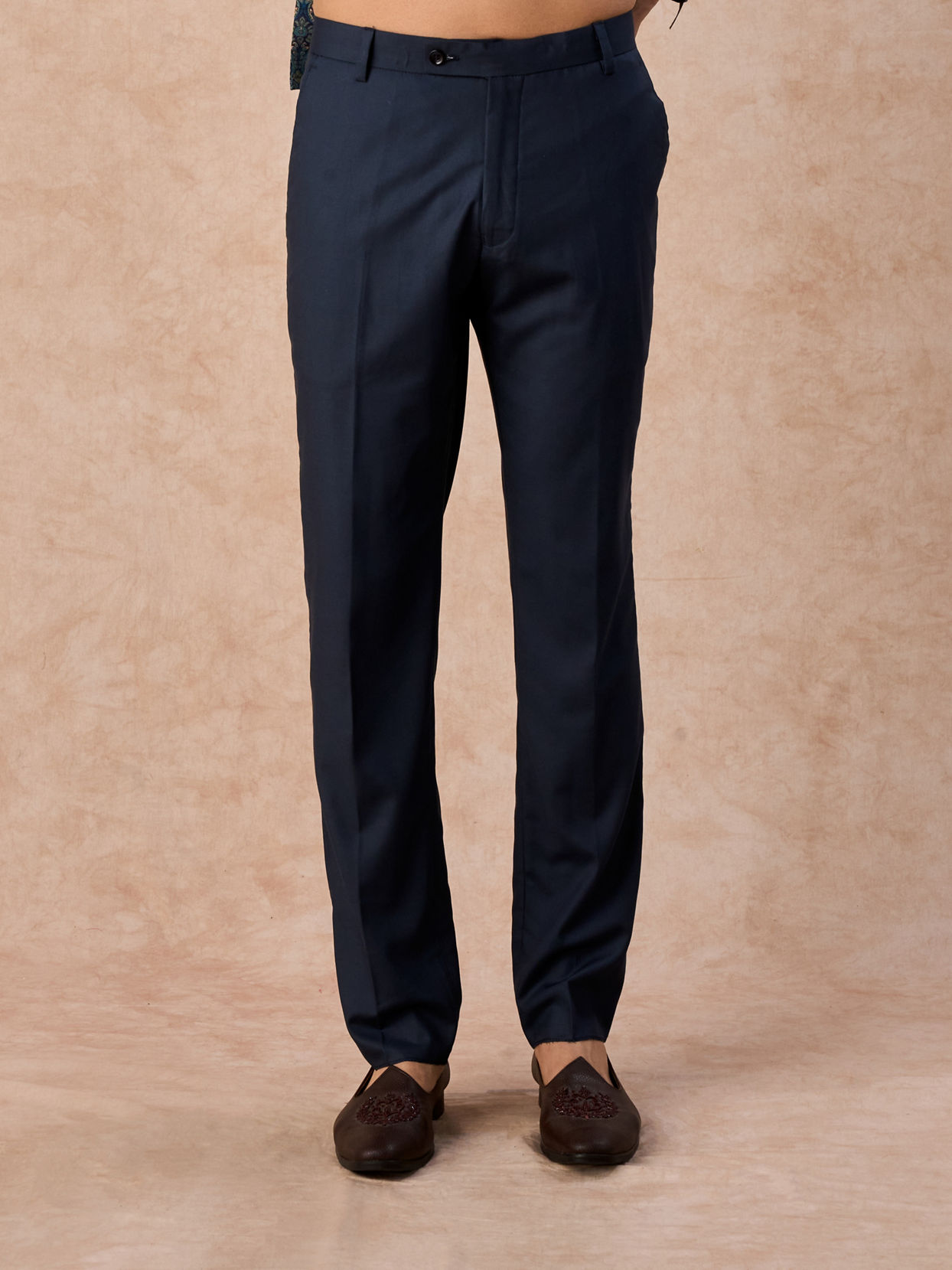 Manyavar Men Teal Blue Sheen Jodhpuri Suit