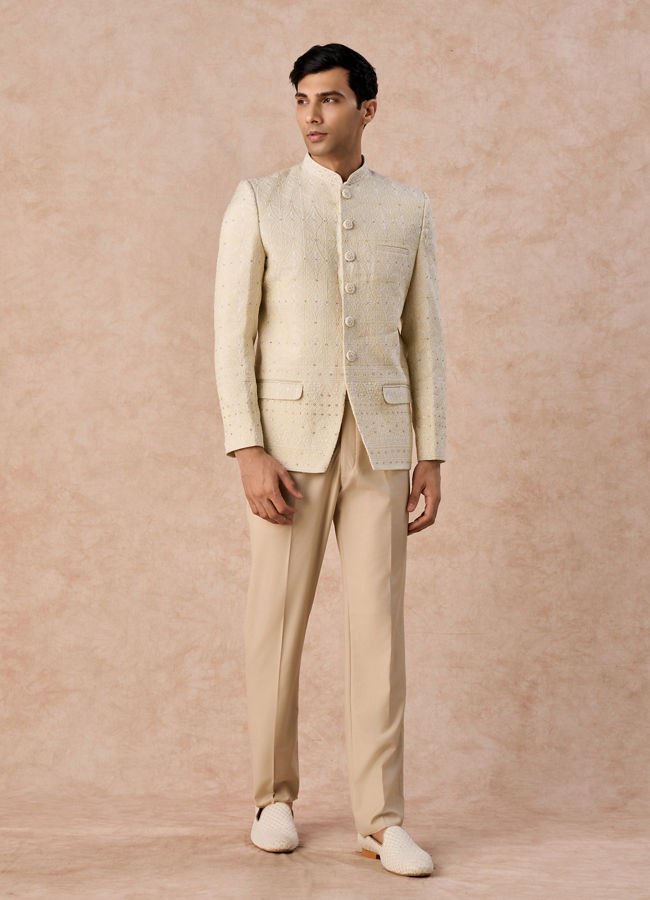 Manyavar Men Sun Kissed Gold Jodhpuri Suit