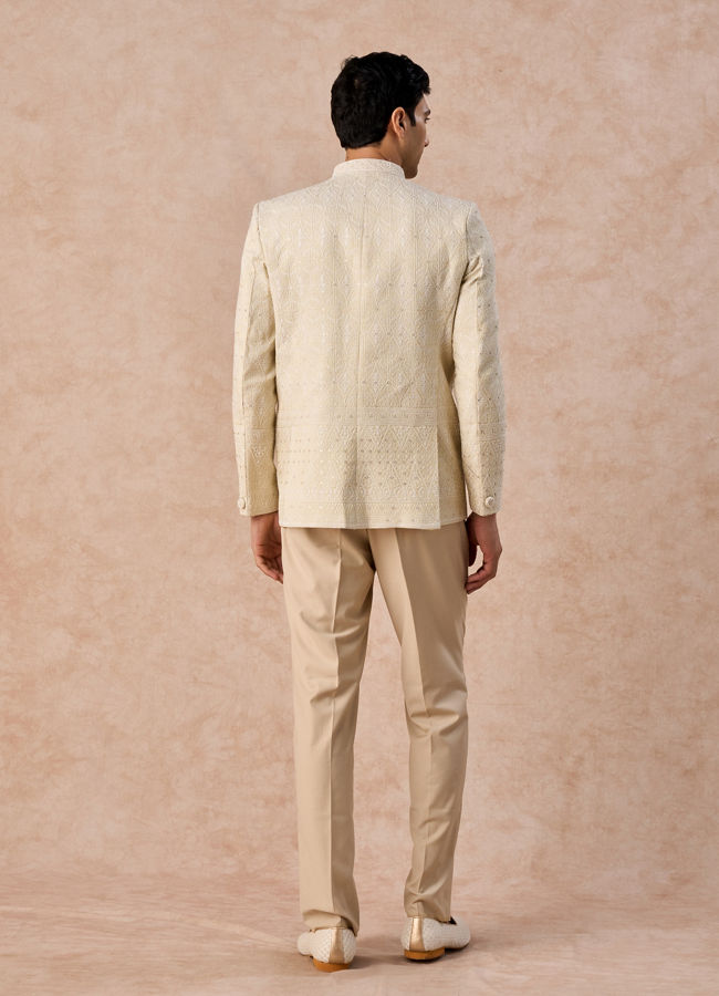 Manyavar Men Sun Kissed Gold Jodhpuri Suit