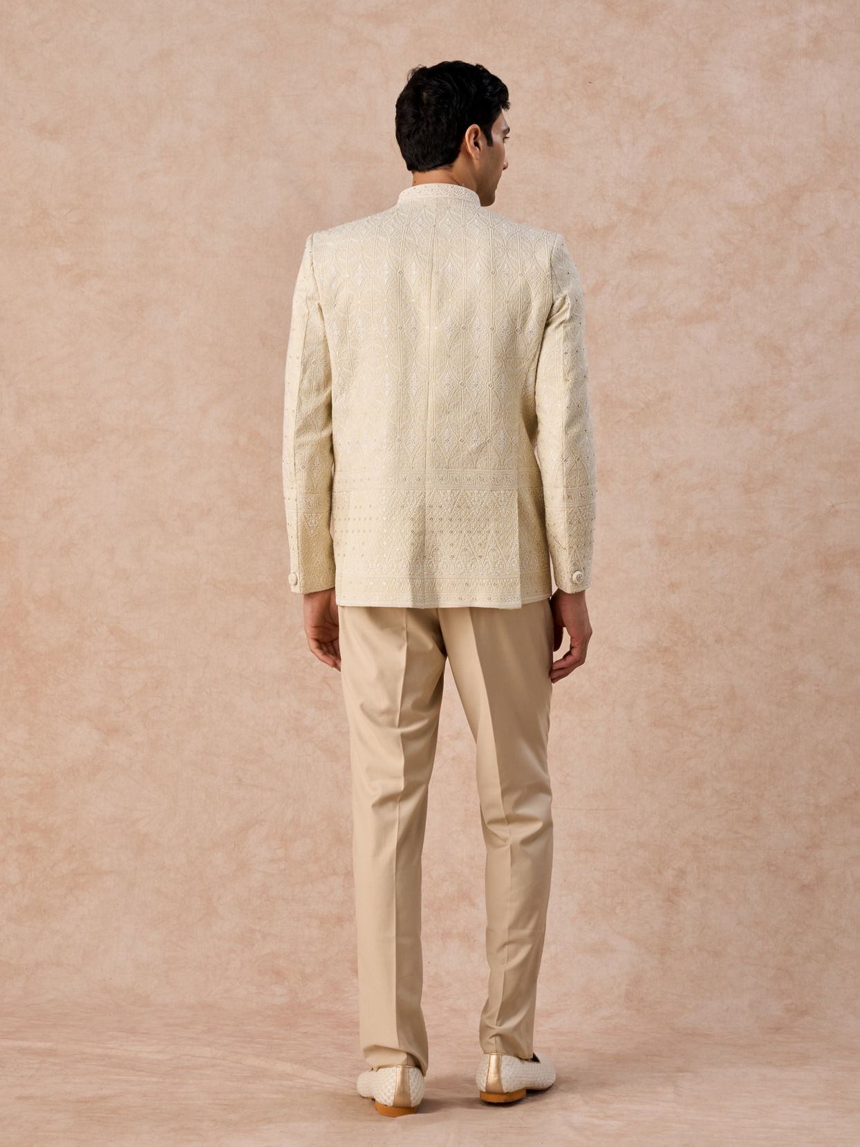 Manyavar Men Sun Kissed Gold Jodhpuri Suit
