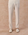 Manyavar Men Cream Brocade Jodhpuri Suit