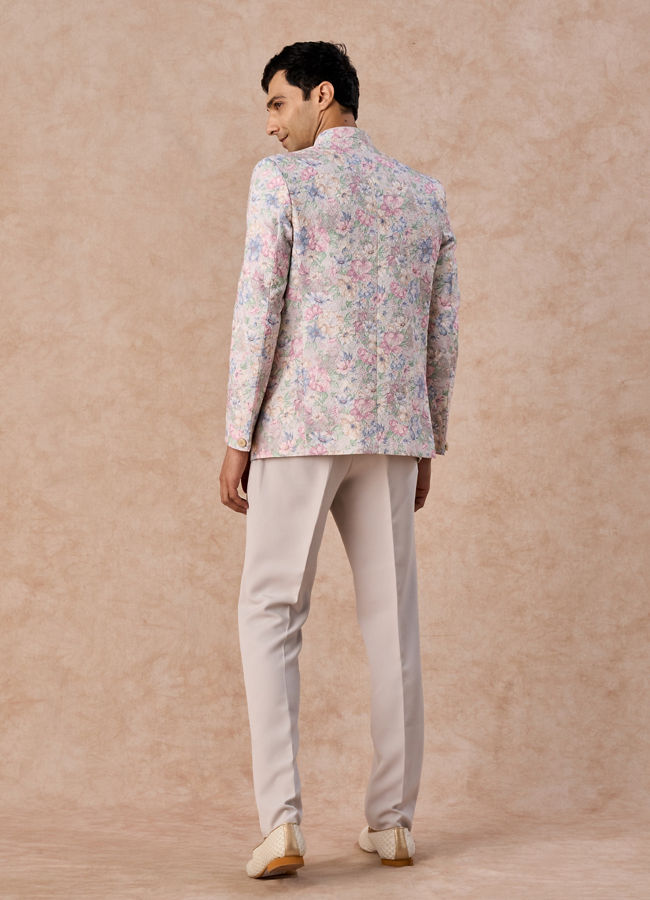 Manyavar Men Elegant Cream Splendour Jodhpuri Suit