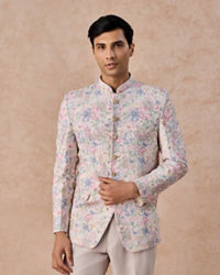 Manyavar Men Elegant Cream Splendour Jodhpuri Suit