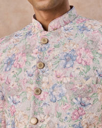 Manyavar Men Elegant Cream Splendour Jodhpuri Suit