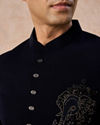 Manyavar Men Dark Blue Elegance Jodhpuri Suit