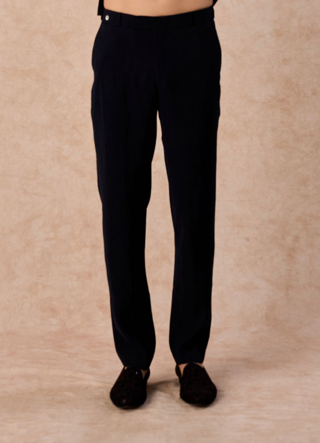 Manyavar Men Dark Blue Elegance Jodhpuri Suit