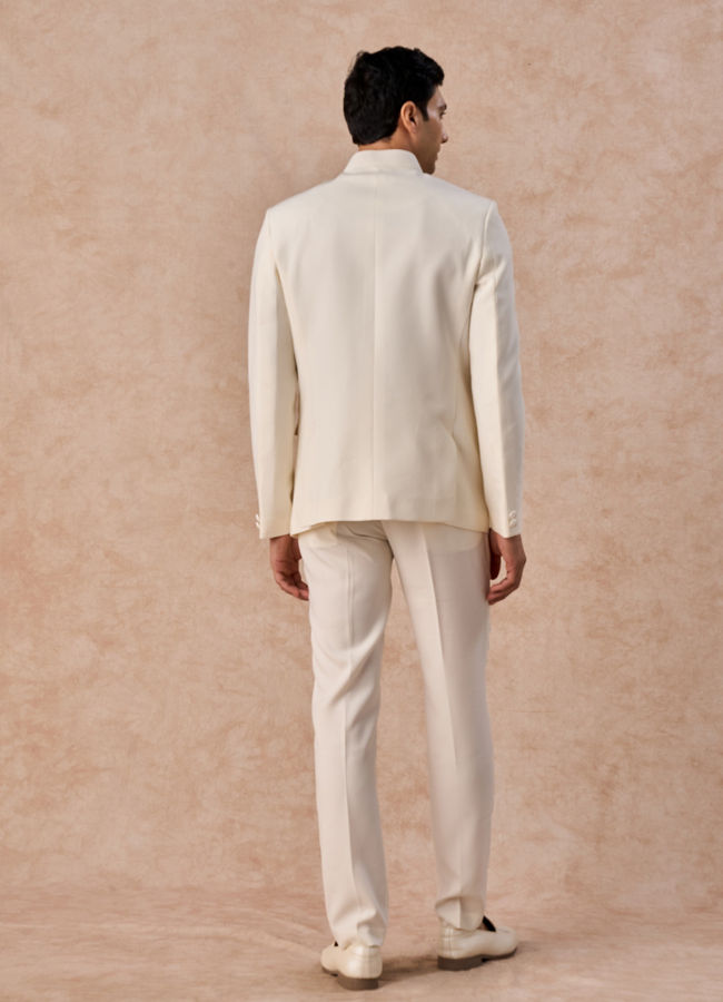 Manyavar Men Cream Elegance Jodhpuri Suit