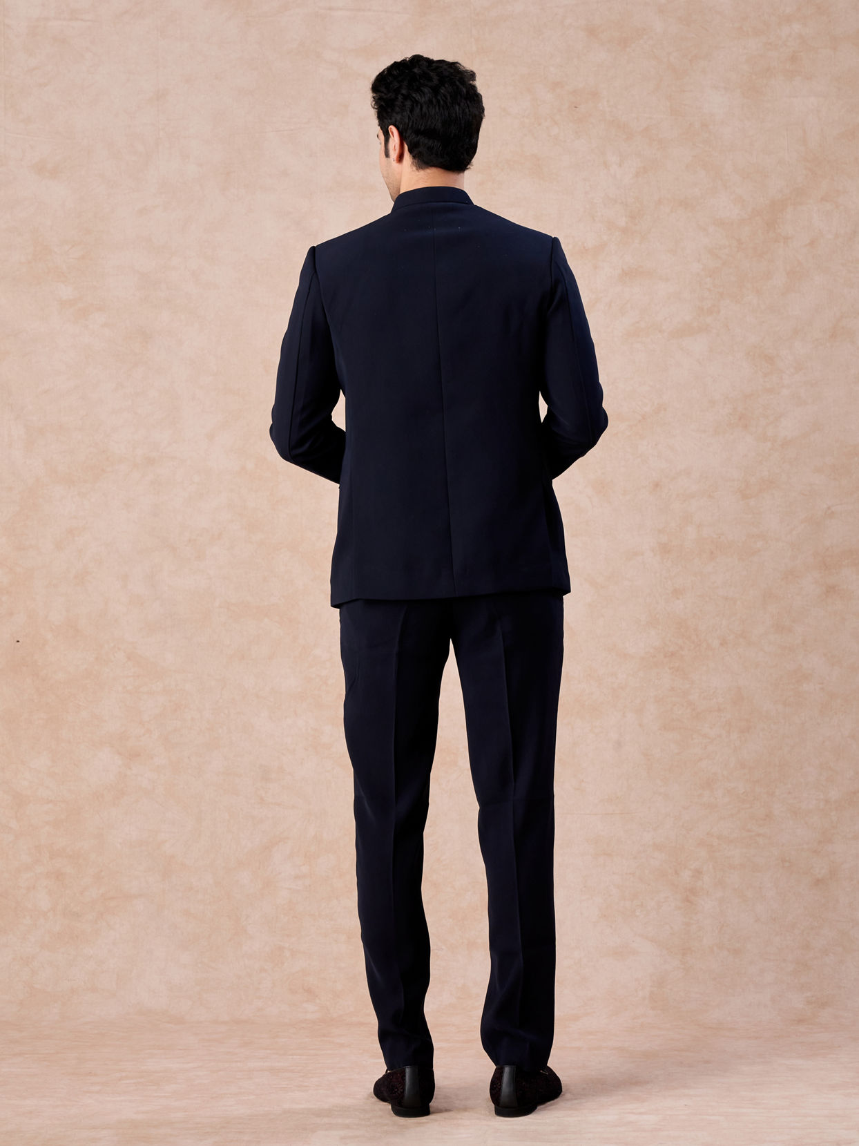 Manyavar Men Dark Blue Opulence Jodhpuri Suit