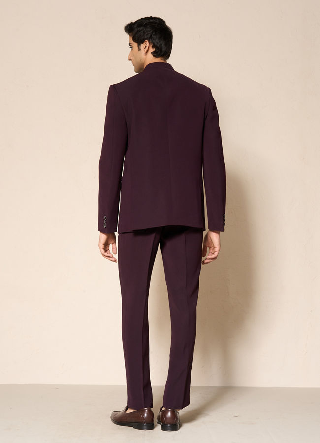 Manyavar Men Royal Maroon Jodhpuri Suit