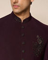 Manyavar Men Royal Maroon Jodhpuri Suit