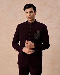 Manyavar Men Royal Maroon Jodhpuri Suit