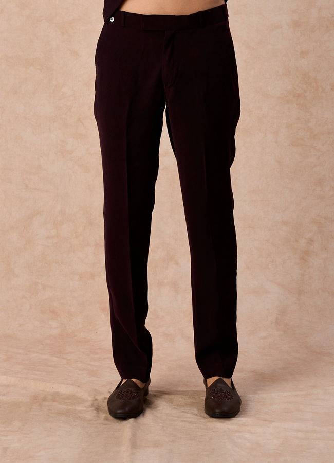 Manyavar Men Royal Maroon Jodhpuri Suit