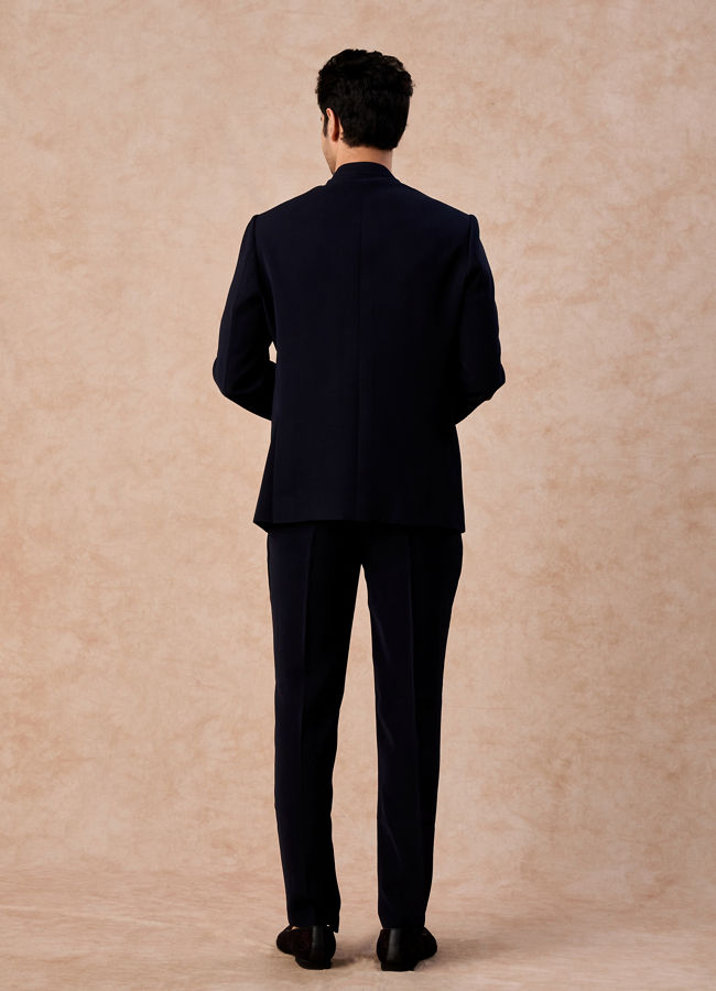 Manyavar Men Royal Blue Intrigue Jodhpuri Suit