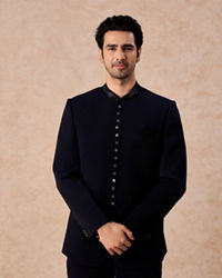 Manyavar Men Royal Blue Intrigue Jodhpuri Suit