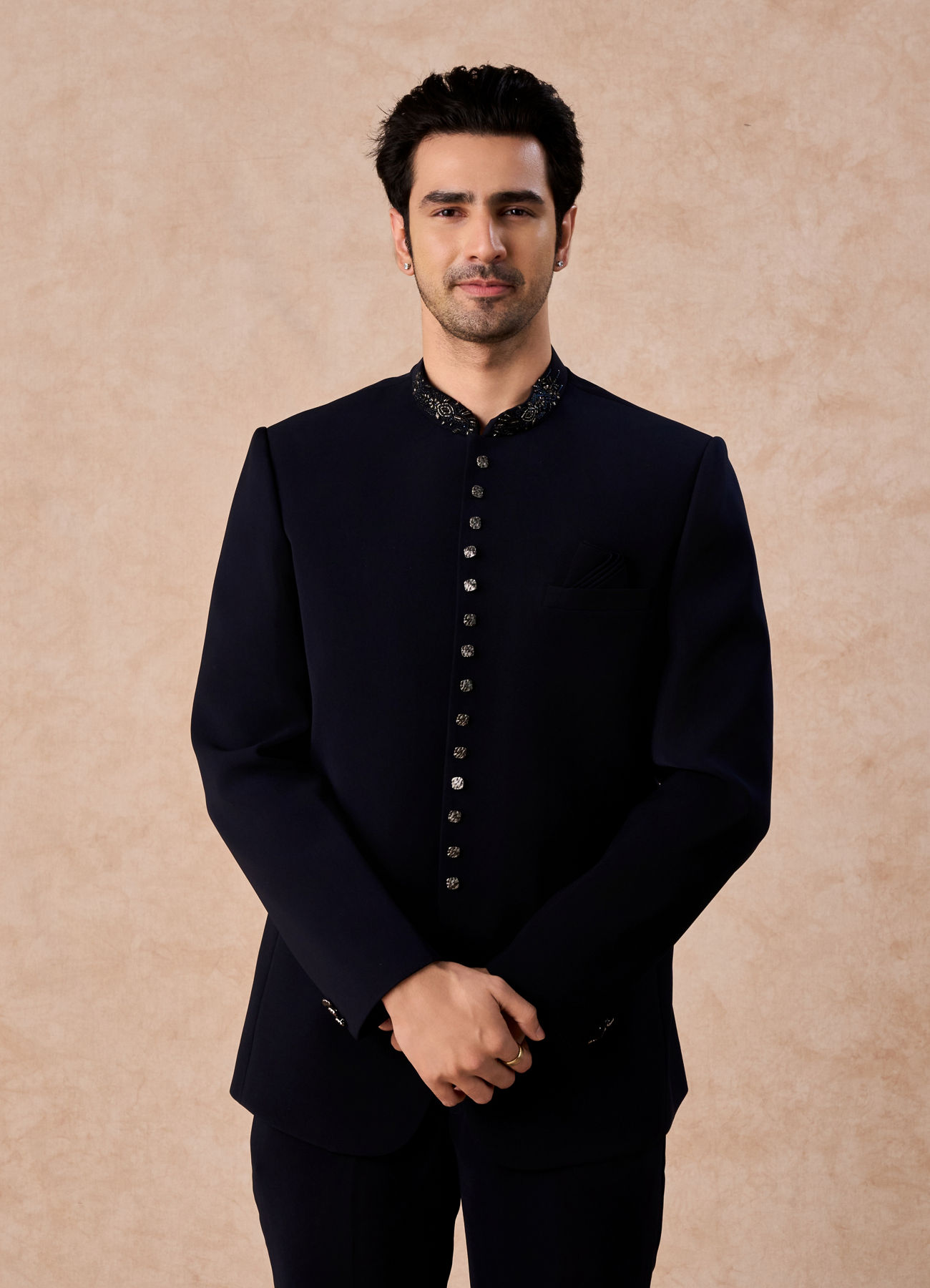 Manyavar Men Royal Blue Intrigue Jodhpuri Suit