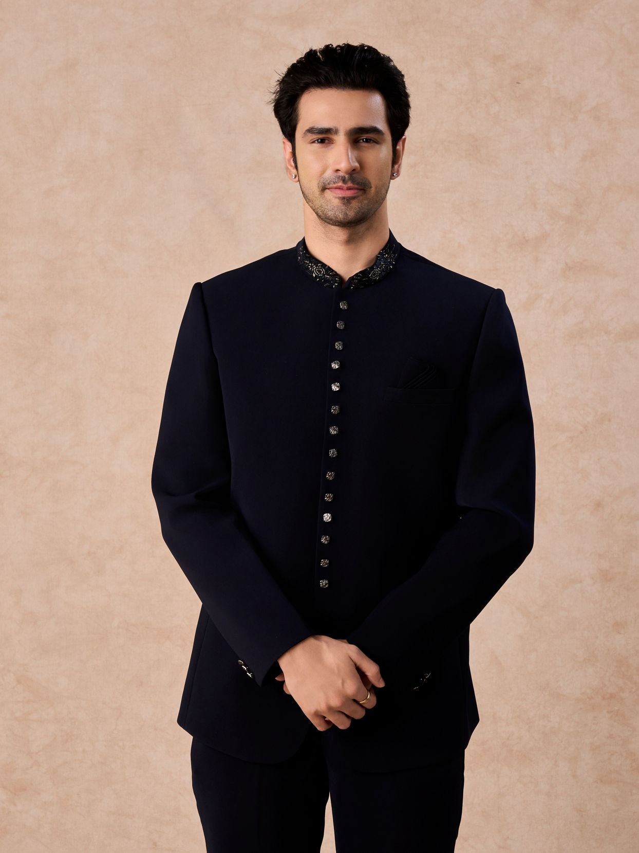 Manyavar Men Royal Blue Intrigue Jodhpuri Suit