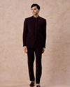 Manyavar Men Wine Wonder Jodhpuri Suit