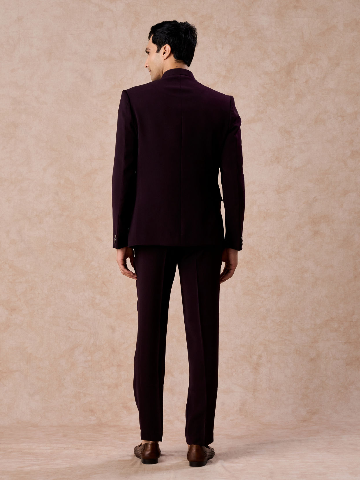 Manyavar Men Wine Wonder Jodhpuri Suit