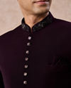 Manyavar Men Wine Wonder Jodhpuri Suit