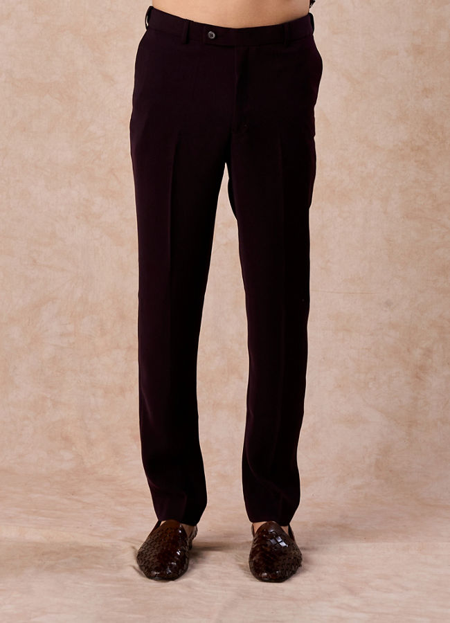 Manyavar Men Wine Wonder Jodhpuri Suit