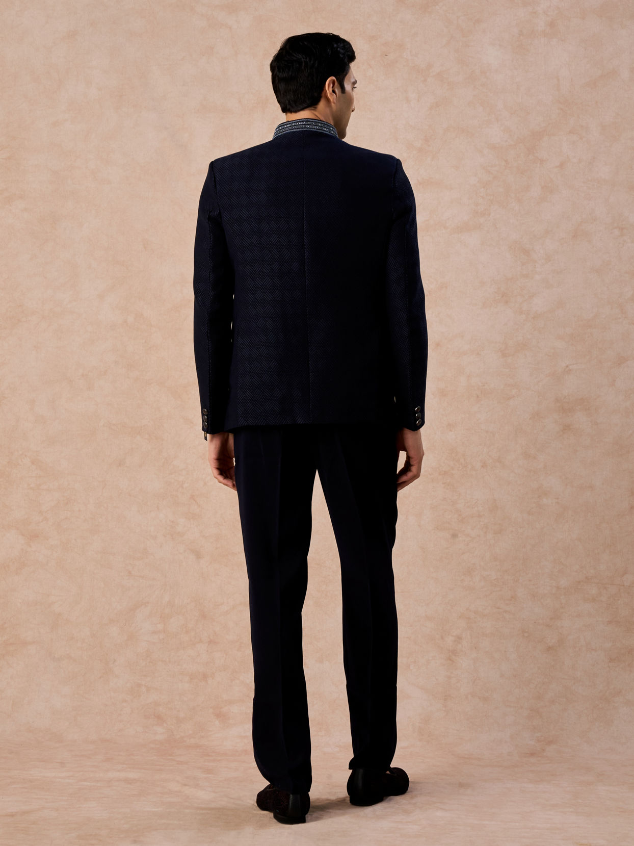 Manyavar Men Elegant Blue Jodhpuri Suit