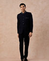 Manyavar Men Elegant Blue Jodhpuri Suit
