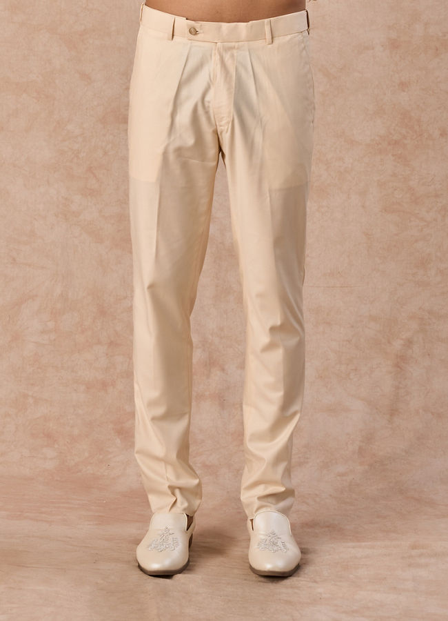 Manyavar Men Elegant Cream Jodhpuri Suit