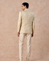 Manyavar Men Beige Elegance Satin Jodhpuri Suit