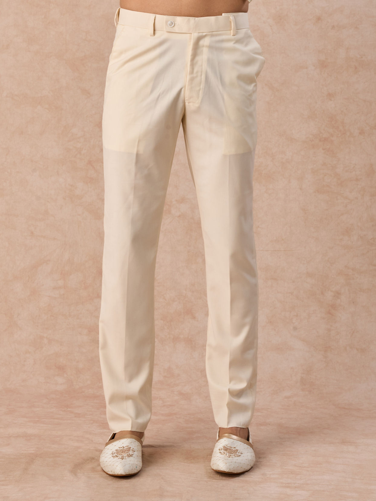 Manyavar Men Beige Elegance Satin Jodhpuri Suit