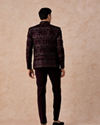 Manyavar Men Velvety Wine Glory Jodhpuri Suit