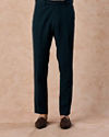 Manyavar Men Teal Green Velvet Splendour Jodhpuri Suit