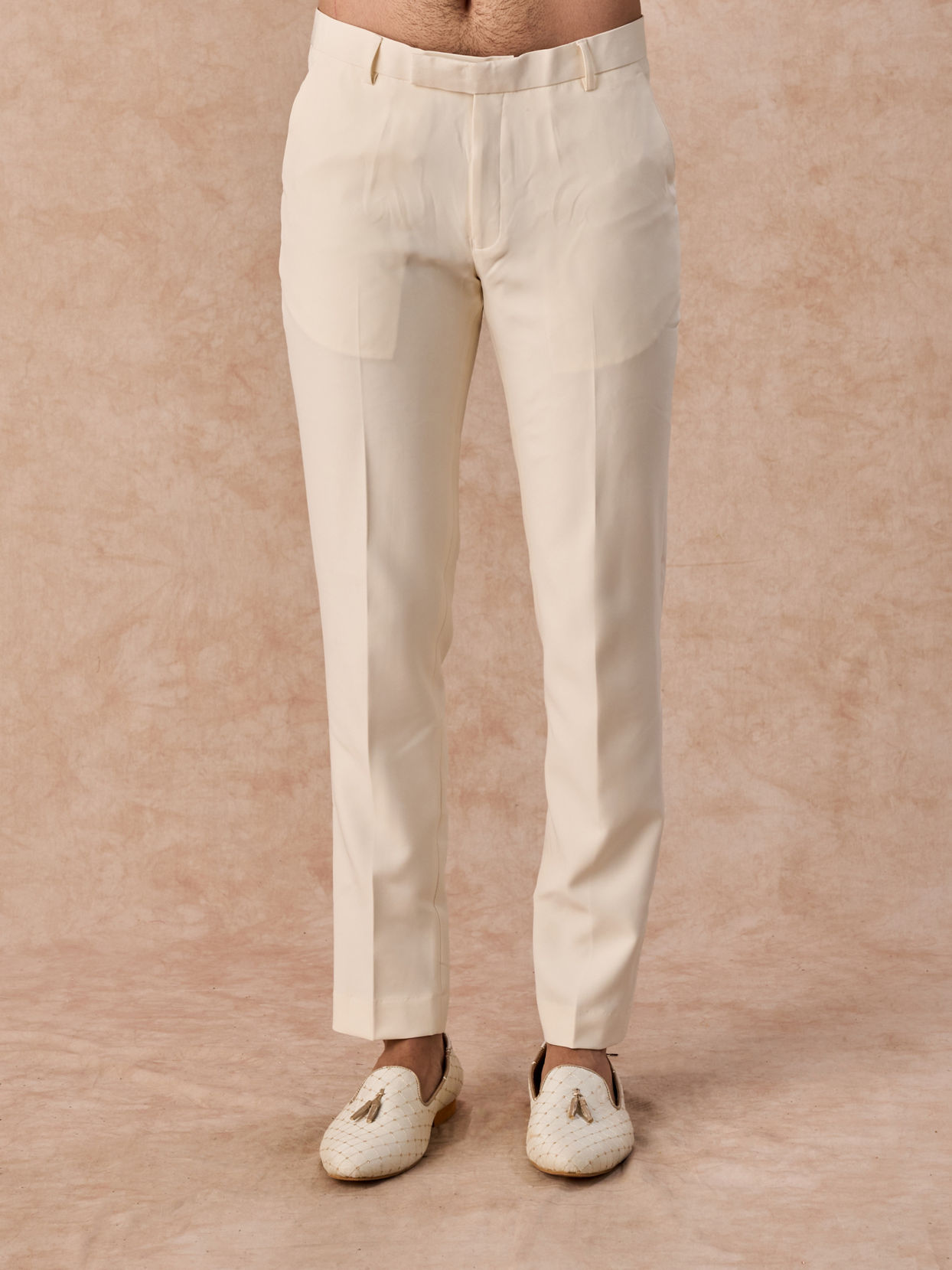 Manyavar Men Elegant Cream Jodhpuri Suit