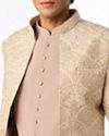 Manyavar Men Exquisite Beige Open Jodhpuri Suit