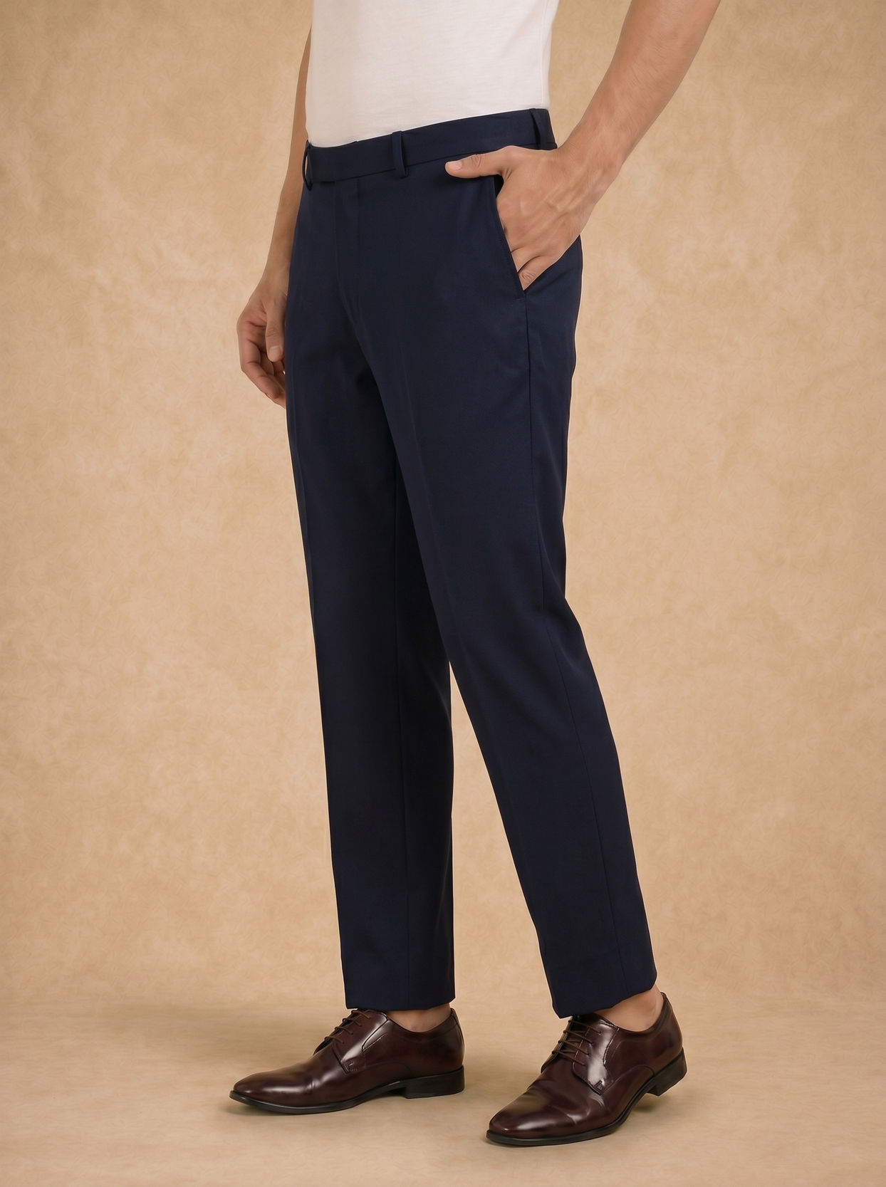 Manyavar Men Velvety Charm Dark Blue Open Jodhpuri Suit