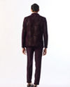 Manyavar Men Purple Velvet Jodhpuri Suit with Embroidery