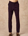 Manyavar Men Purple Velvet Jodhpuri Suit with Embroidery