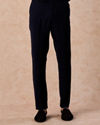 Manyavar Men Dark Blue Velvet Open Jodhpuri Suit