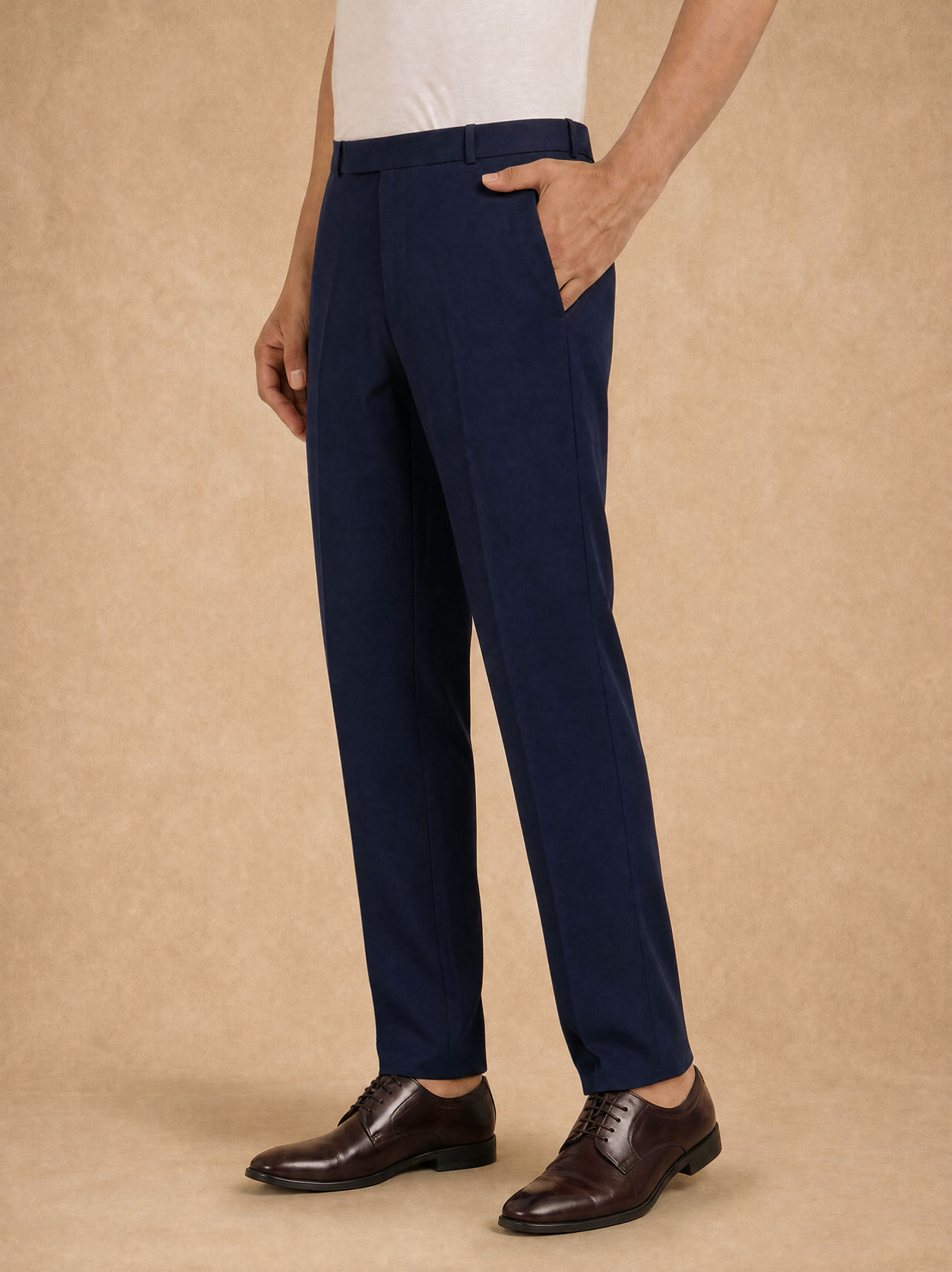 Manyavar Men Dark Blue Velvet Open Jodhpuri Suit