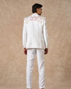Manyavar Men White Blended Rayon Jodhpuri Suit