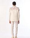 Manyavar Men White Blended Rayon Jodhpuri Suit