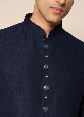 Manyavar Men Majestic Blue Jodhpuri Suit