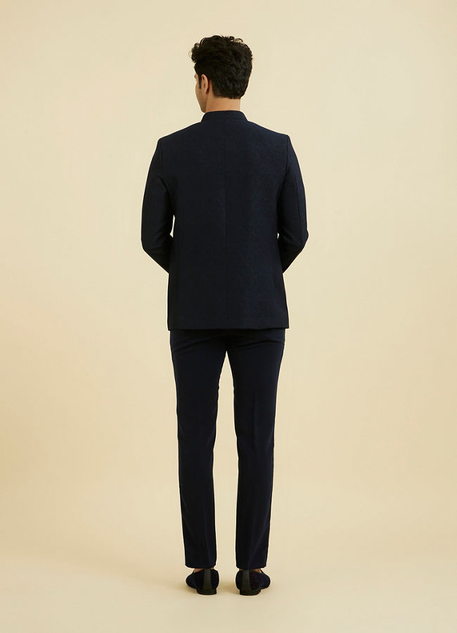 Manyavar Men Majestic Blue Jodhpuri Suit