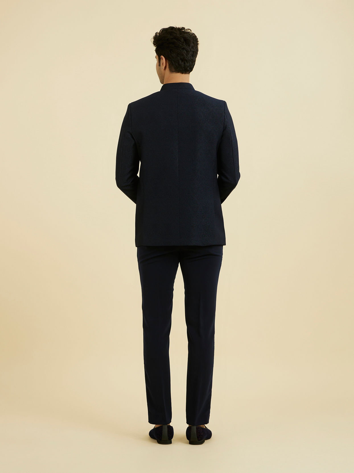 Manyavar Men Majestic Blue Jodhpuri Suit