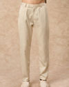 Manyavar Men Beige Blended Rayon Jodhpuri Suit with Embroidery