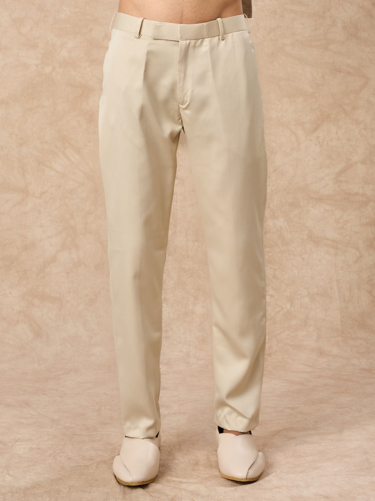 Manyavar Men Beige Blended Rayon Jodhpuri Suit with Embroidery
