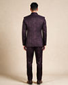 Manyavar Men Wine Blended Rayon Jodhpuri Suit